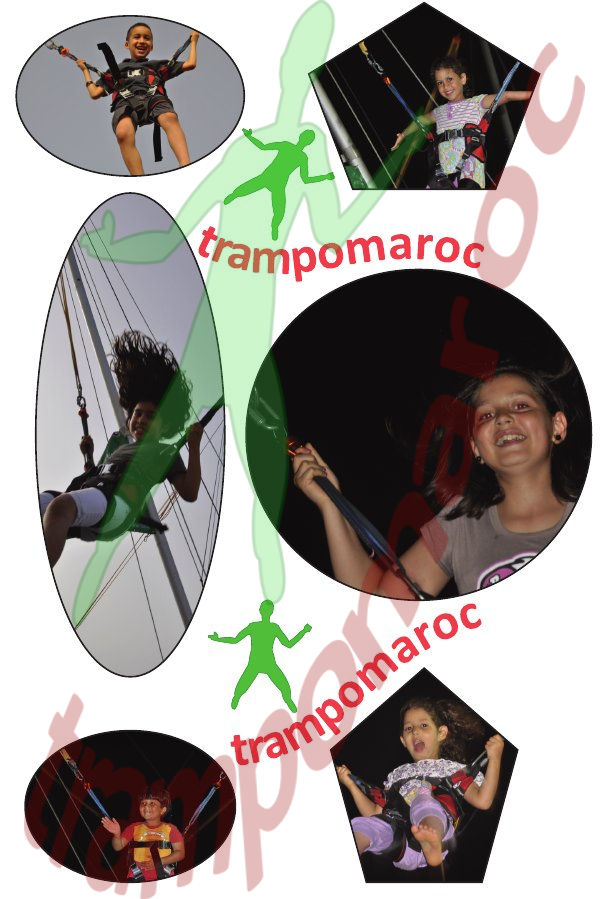 Le bungy trampoline monoplace en activité