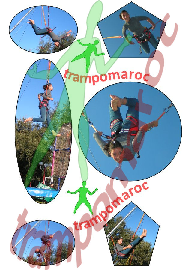 Séance de sauts sur le bungy trampoline